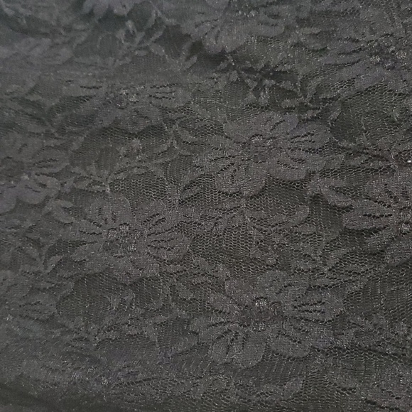 MIDNIGHT HOUR Black Floral Lace Short Dress Size Medium - Picture 4 of 8